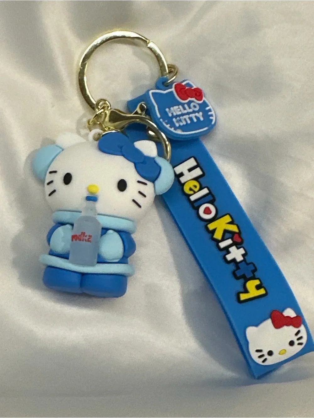 Kitty Keychains with Many Colorful Straps B21
